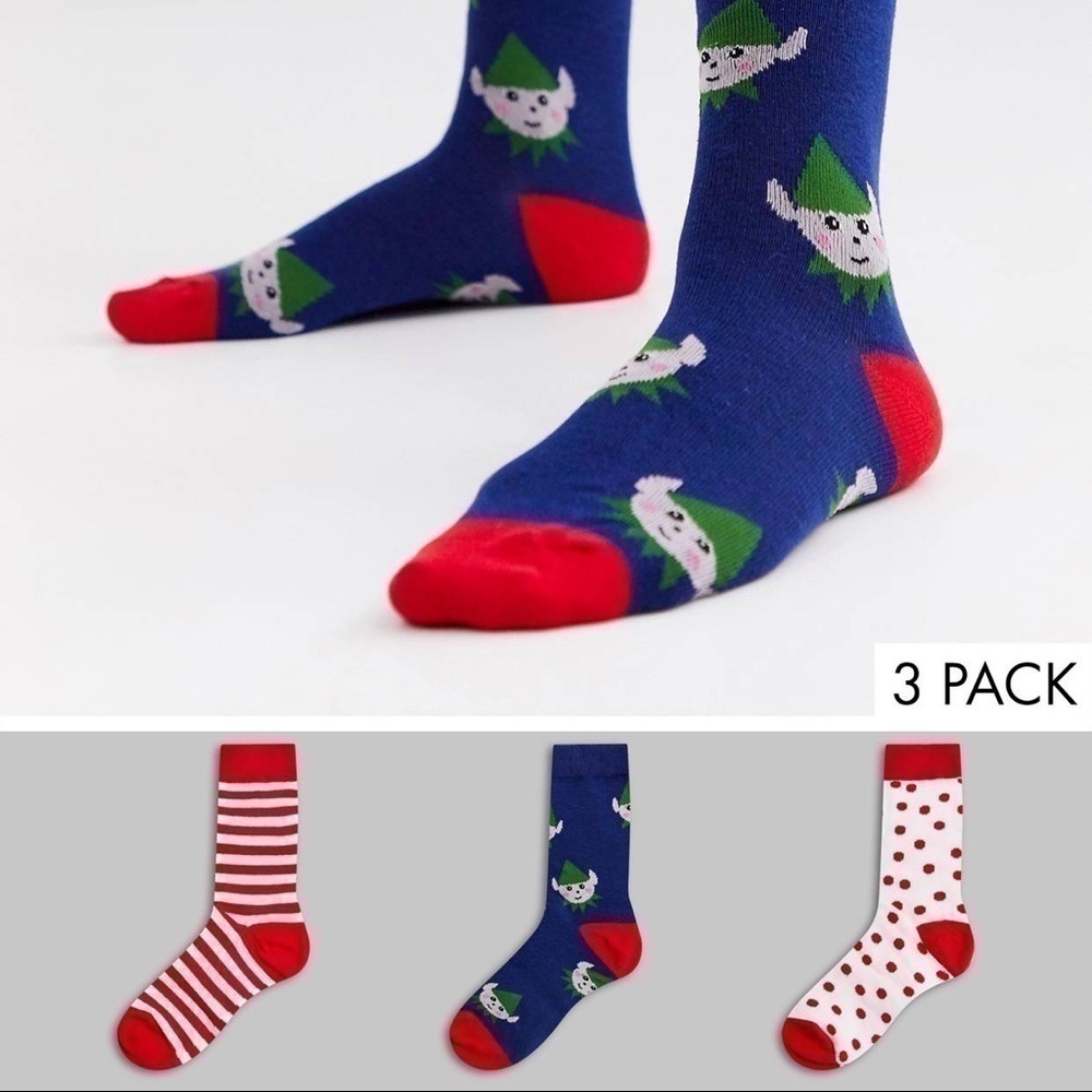 Loungeable 3 Pairs Gift Box Set of Ankle Socks